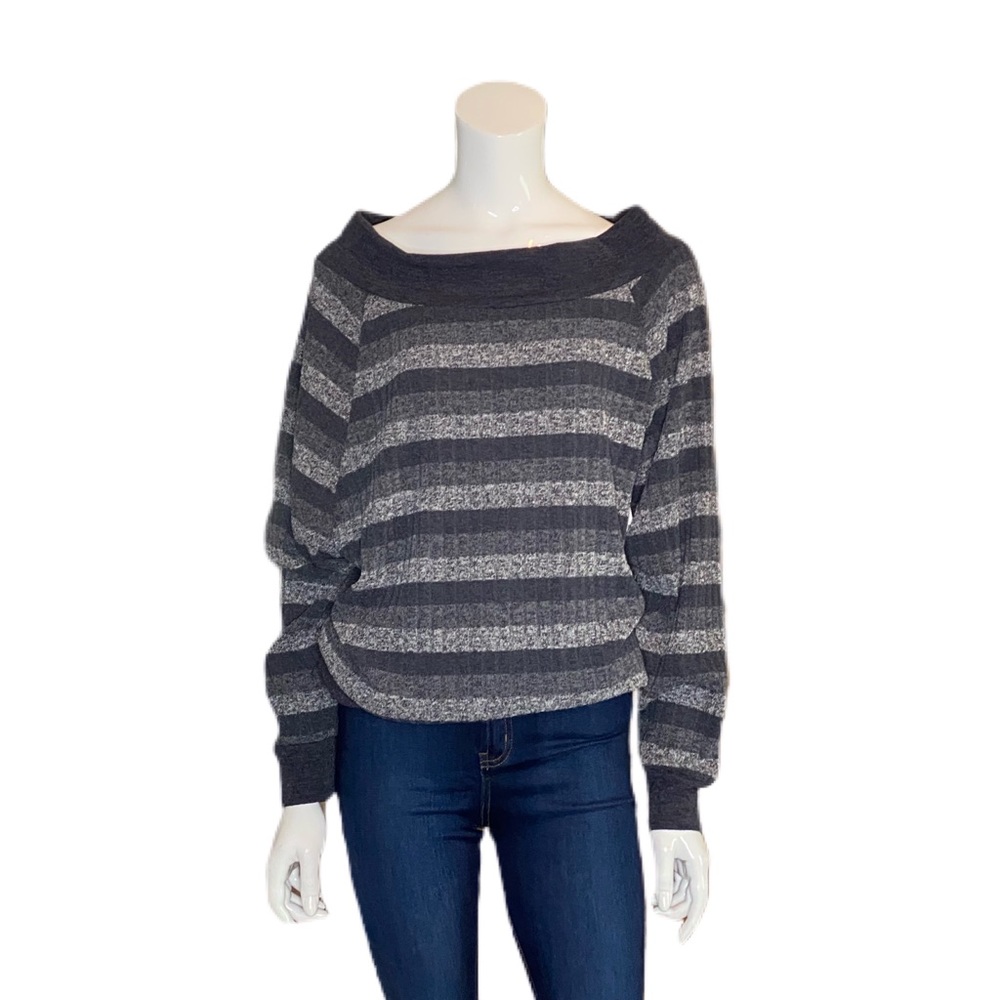 Gray Striped Sweater